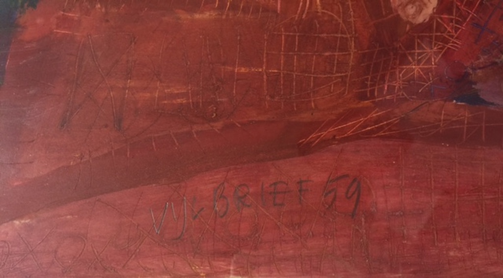 Laatste kans! Ernst Vijlbrief - gouache - hand gesigneerd - 1959 kopen? Bied vanaf 99!