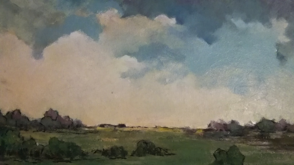 Onbekend kunstenaar, Olieverf op paneel, Landschap kopen? Bied vanaf 1!