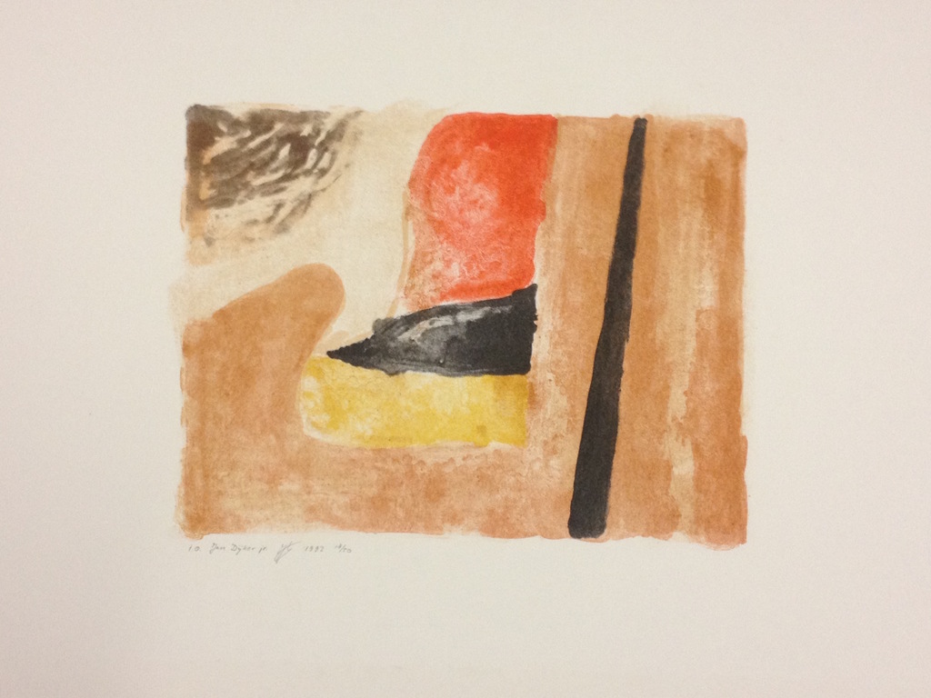 Jan Dijker, aquarel/gouache, zonder titel verkocht voor € 45!