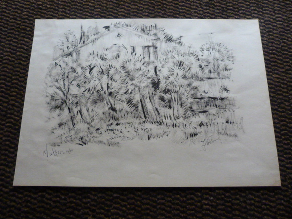 Jobst Heinrich Frese ( 1914 - 1986 ) - 4 x  tekening/aquarel kopen? Bied vanaf 1!