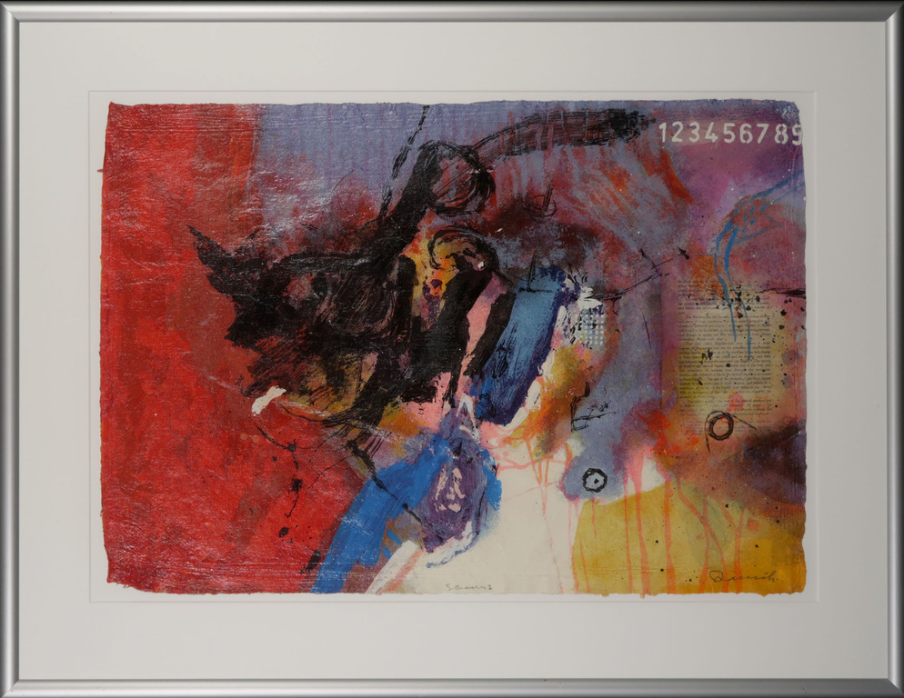 Mohamed Quraish: Zeefdruk op geschept papier, Z.T. I - Ingelijst (Groot) verkocht voor € 60!