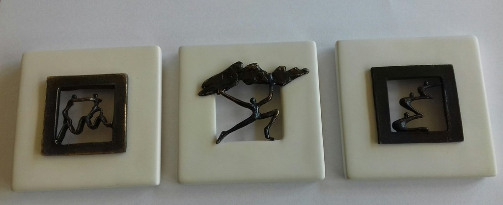 Corry Ammerlaan van Niekerk-wanddecoratie-keramiek met brons kopen? Bied vanaf 18!