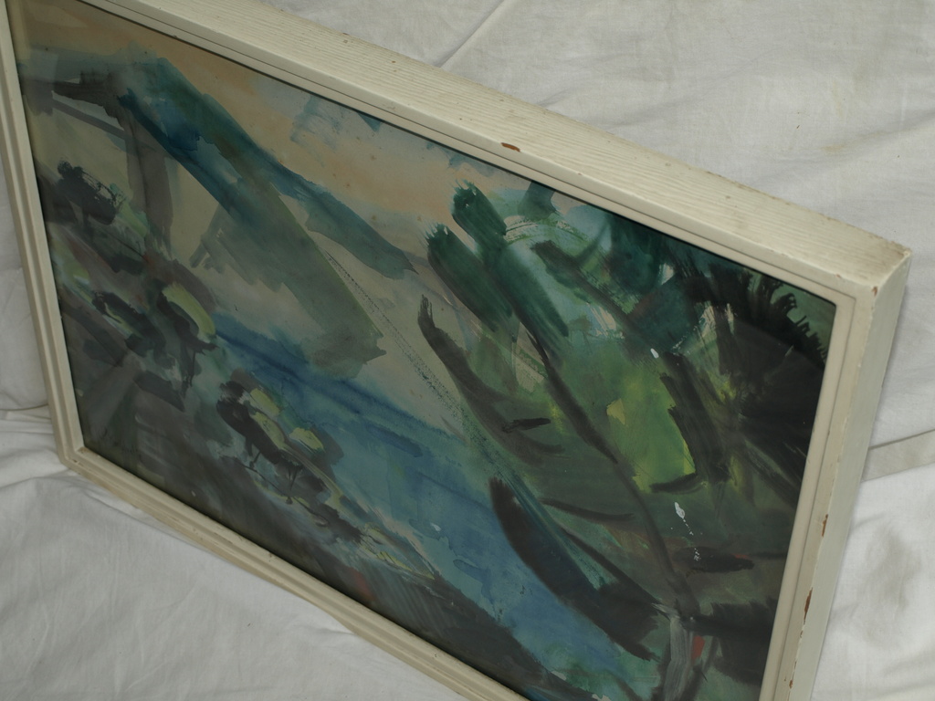 Monsalvati  – Aquarel – Landschap - Gesigneerd & ingelijst – ca 1960 kopen? Bied vanaf 1!