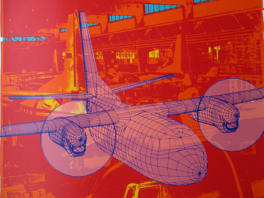 Henk van der Vet, Vliegtuigwereld, Zeefdruk kopen? Bied vanaf 35!