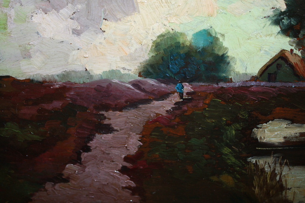 F J Mansveld 1872-1951 - KLEURIG HAAGS LANDSCHAP verkocht voor € 100!