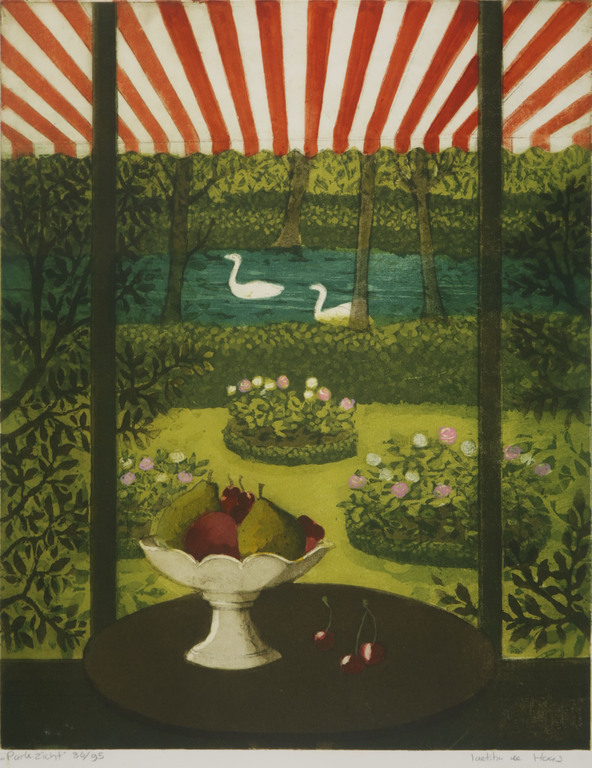 Laetitia de Haas: Aquatint, Parkzicht verkocht voor € 50!