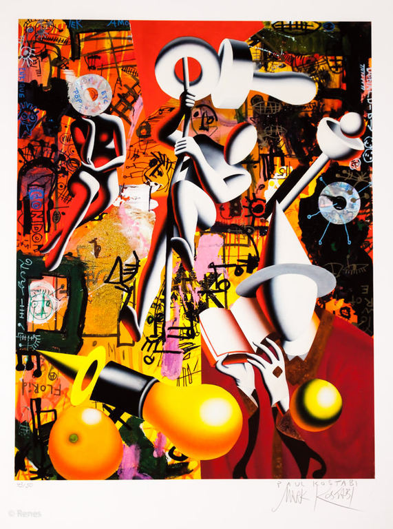 Mark Kostabi & Paul Kostabi 'Psychotropic Consiousness' giclée, 50ex, gesigneerd kopen? Bied vanaf 175!