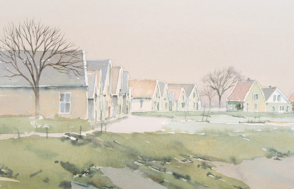 Jan Groenhart: Aquarel, Durgerdam kopen? Bied vanaf 50!