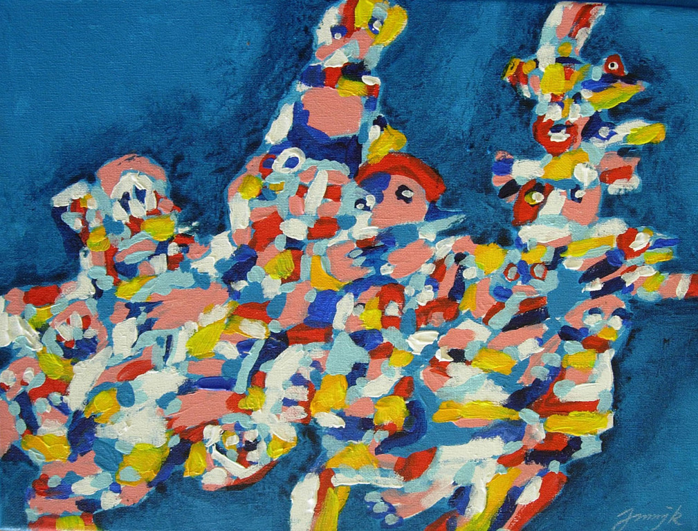 Peter Nieuwendijk, acryl op doek, MASKERADE 3, 1972 kopen? Bied vanaf 60!