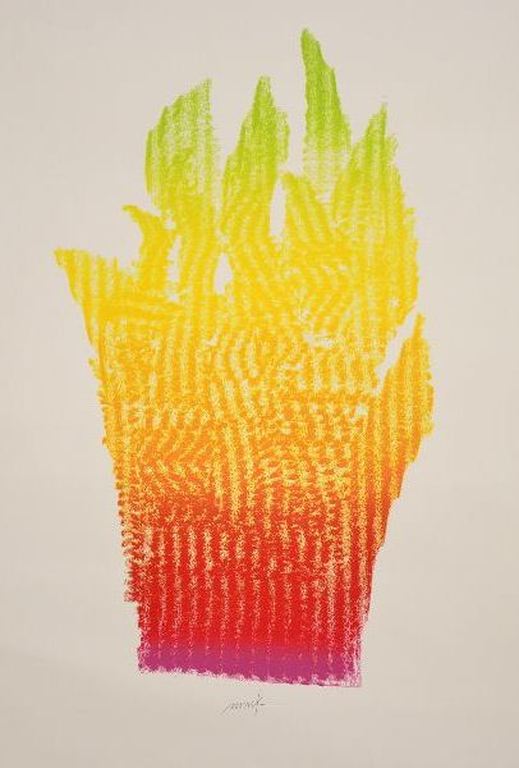 Onbekend. Gesigneerd. Litho. Vlammen kopen? Bied vanaf 1!