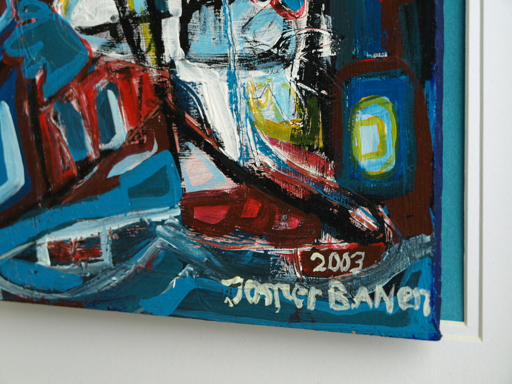 Jasper Banen : Acrylverf op paneel , Havengezicht – ingelijst – 2003  kopen? Bied vanaf 75!