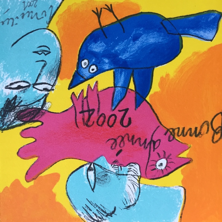 Originele Corneille Kerst kaart zeefdruk, 2001 kopen? Bied vanaf 1!