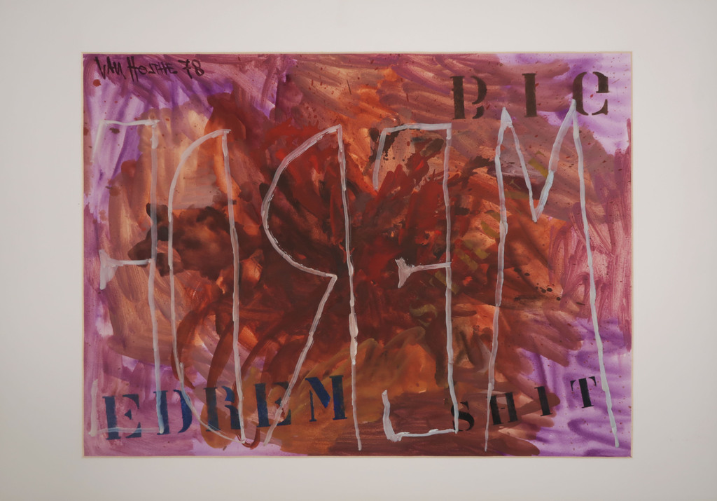 Jan van Holthe: Gouache op papier, Merde 16 kopen? Bied vanaf 1!