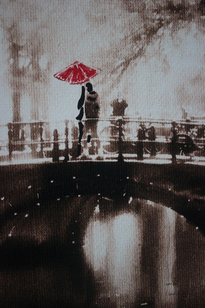 Elena Polyakova:   Amsterdamse brug, Gemengde techniek kopen? Bied vanaf 45!