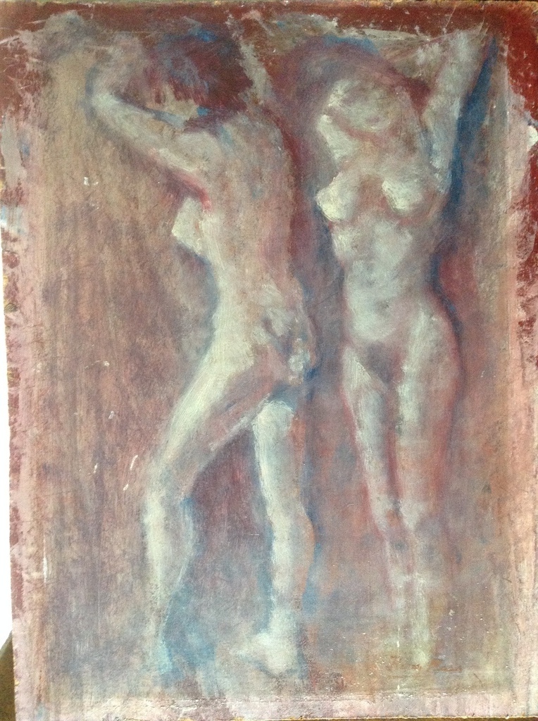 Harry Maas, dansende naakten, olieverf op board, 30/40 gesigneerd 1939 kopen? Bied vanaf 125!