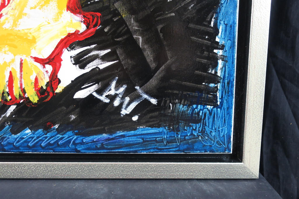 Martin van Wordragen: Gemengde techniek op doek, Het Gouden Beest - Ingelijst  kopen? Bied vanaf 650!