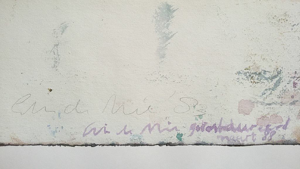 Eric de Nie - Abstract, gemengde techniek op papier (mooi ingelijst, groot) kopen? Bied vanaf 250!