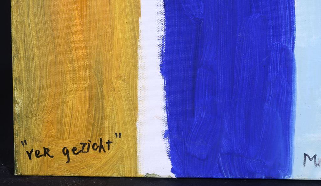 Meertje Kaal: Acryl en collage op doek, Ver gezicht kopen? Bied vanaf 1!