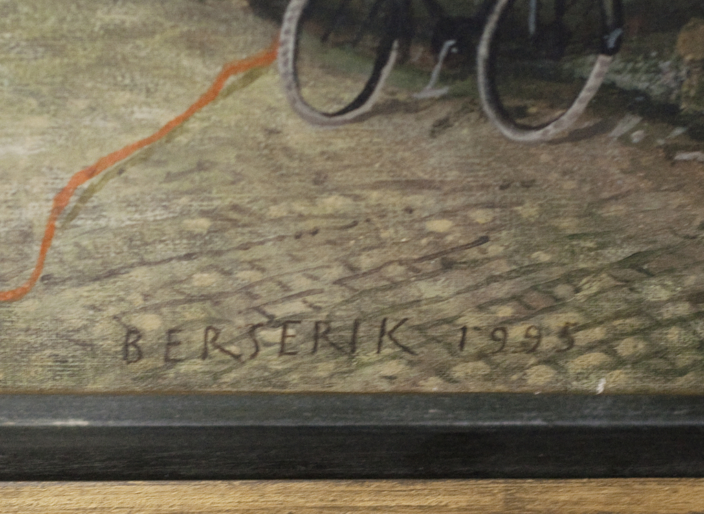 Herman Berserik (1921 - 2002), Op de kade van Tholen 1995, Olieverf op paneel kopen? Bied vanaf 3200!