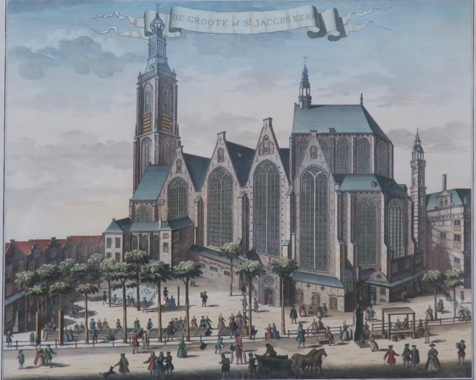 Gerrit van Giessen: Handgekleurde gravure, De Groote of St ... - Ingelijst kopen? Bied vanaf 1!