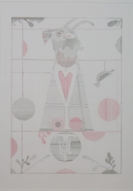 Gert en Uwe Tobias: Zeefdruk, Bok - Ingelijst (groot) kopen? Bied vanaf 750!