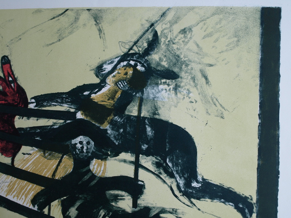 Martin Engelman : Kleurenlitho , Circus - Gesigneerd - ca 1965 - Prent 190 kopen? Bied vanaf 40!