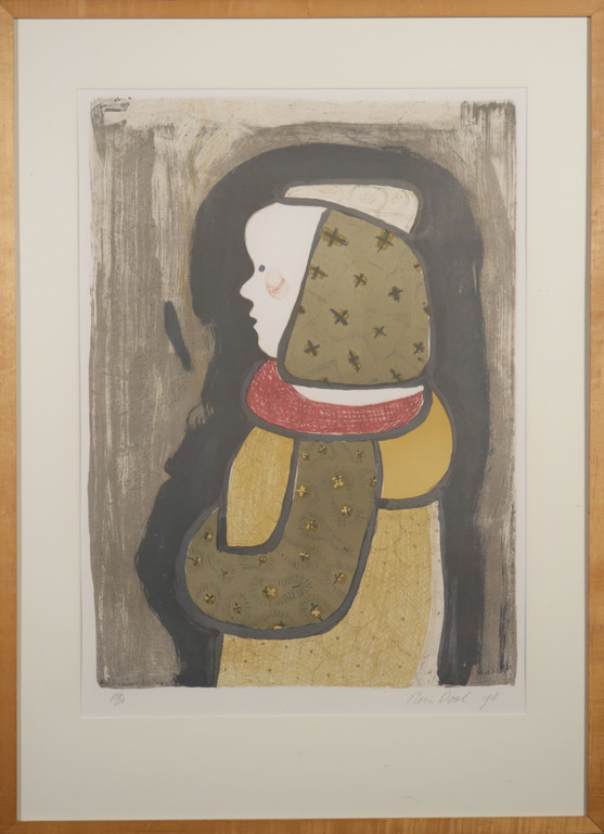 Rein Dool: Litho, Z.T. - Ingelijst verkocht voor € 35!