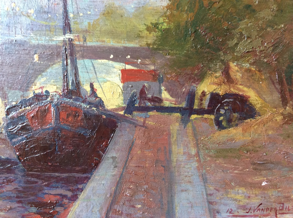 Johannes van der Bilt 1882-1943 Boten aan de Seine Parijs kopen? Bied vanaf 300!