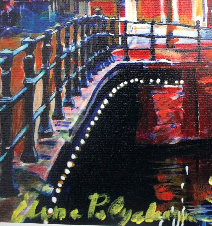 Elena Polyakova:   Nacht in Amsterdam, Gemengde techniek kopen? Bied vanaf 80!