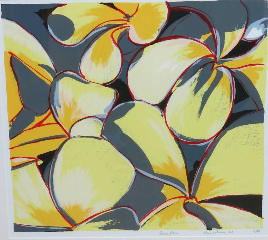 Frank Rosen: Zeefdruk, Boombloem - Ingelijst verkocht voor € 40!