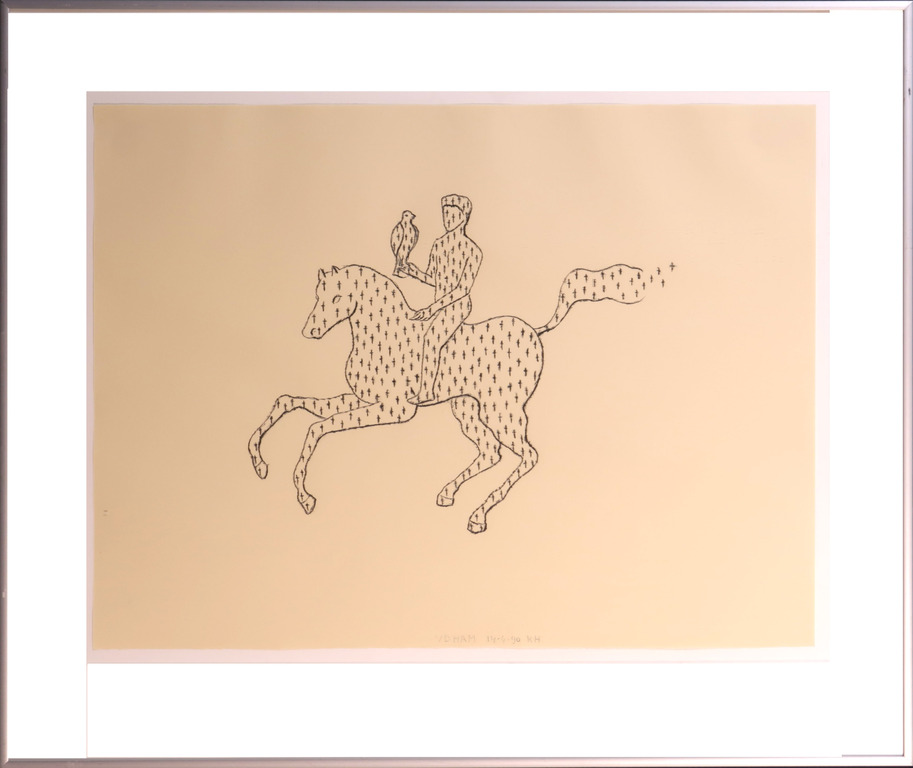 Hans van der Ham: Tekening op papier, Zonder titel - Ingelijst kopen? Bied vanaf 35!