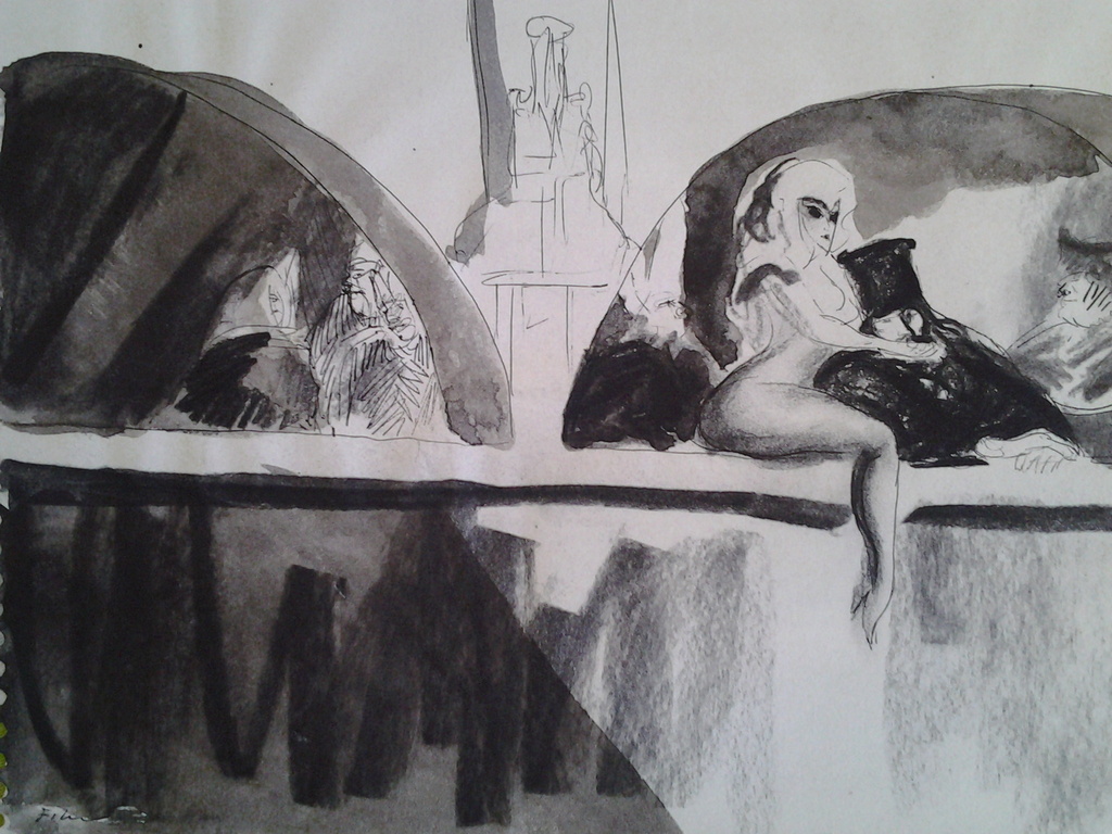 Originele tekening uit schetsboek Luis Filcer kopen? Bied vanaf 50!