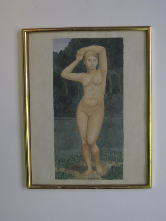H.Paschke 1931 aquarel "staand naakt" sociaal realisme  kopen? Bied vanaf 1!