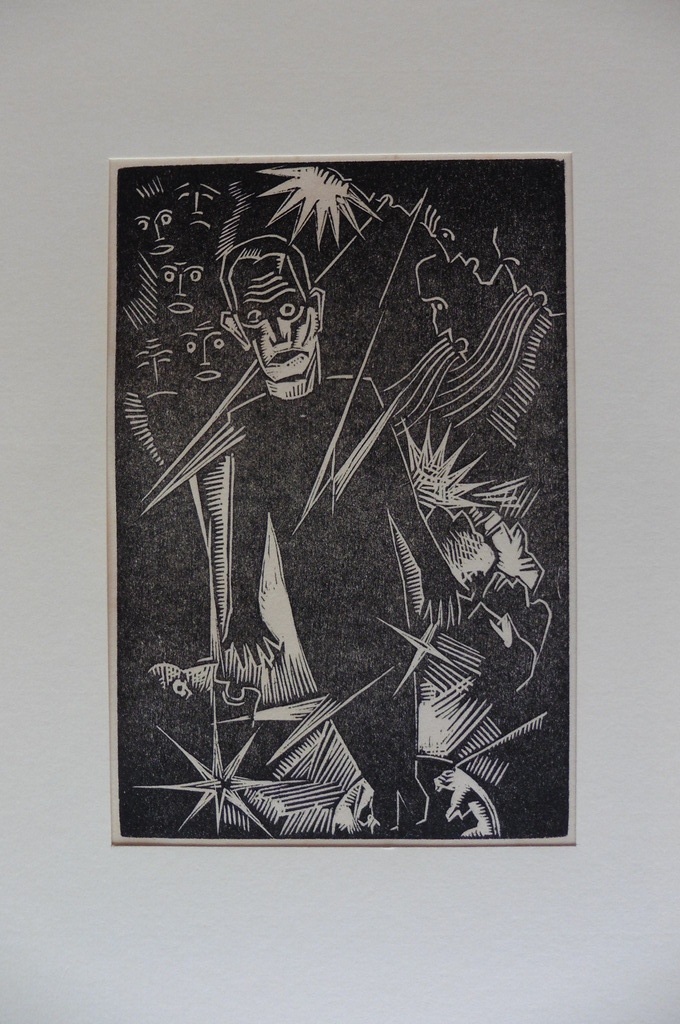 Wout van Heusden,De propagandist, houtsnede, 1927 verkocht voor € 40!