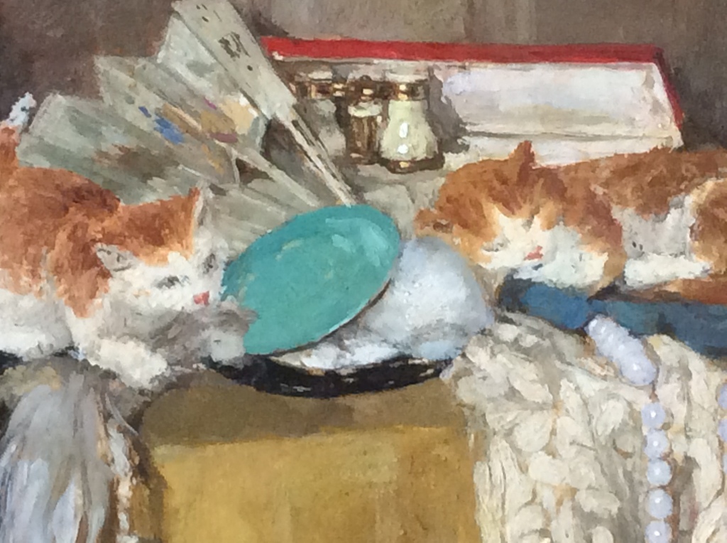 Elsa Woutersen-van Doesburgh 1875-1957.    â��Katten voor de spiegelâ�� verkocht voor € 740!