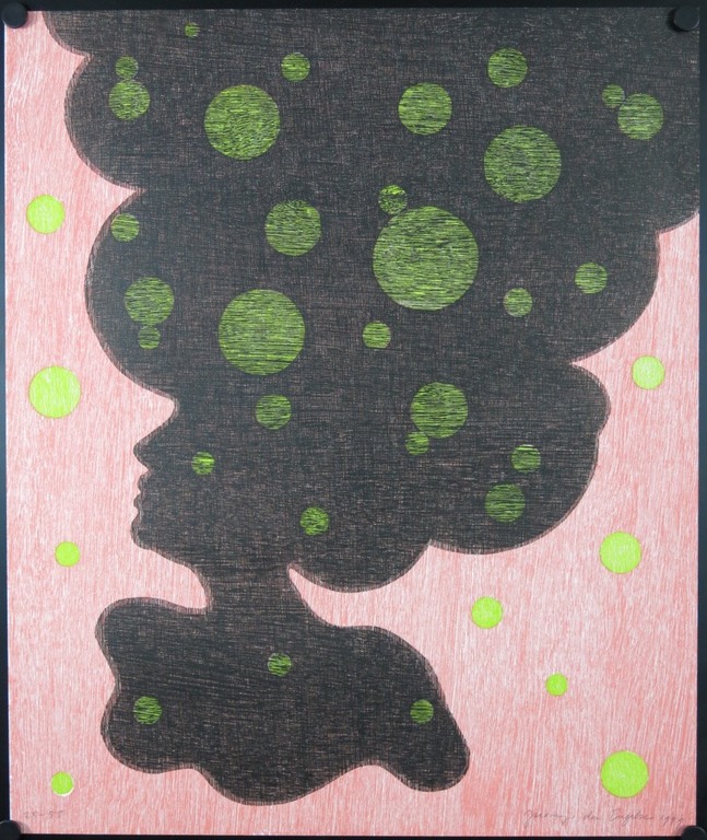 Jacomijn den Engelsen: Houtsnede, Vrouw (rood) kopen? Bied vanaf 20!