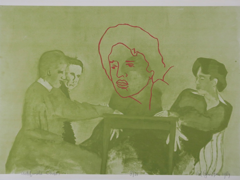 Ad Gerritsen: Zeefdruk, Artificiele Chaos (groen) kopen? Bied vanaf 20!