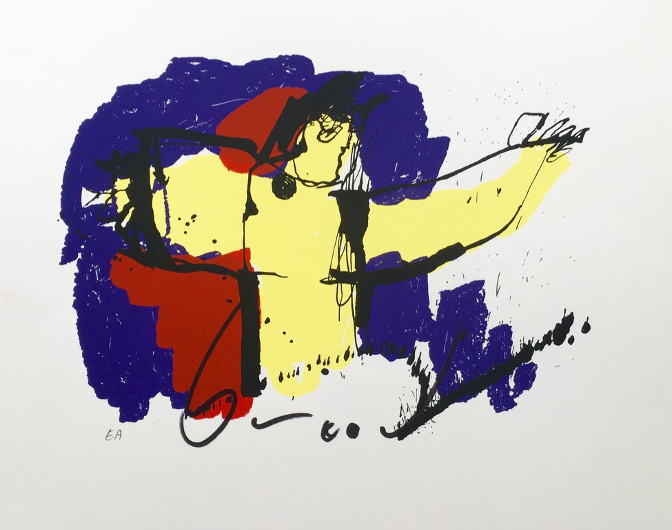 Herman Brood - Originele Hand Gesigneerde Zeefdruk - "Brasil God" verkocht voor € 40!