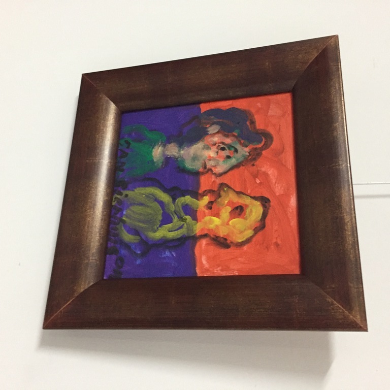 Jan Sierhuis op doek  Titel: Het Gesprek kopen? Bied vanaf 99!