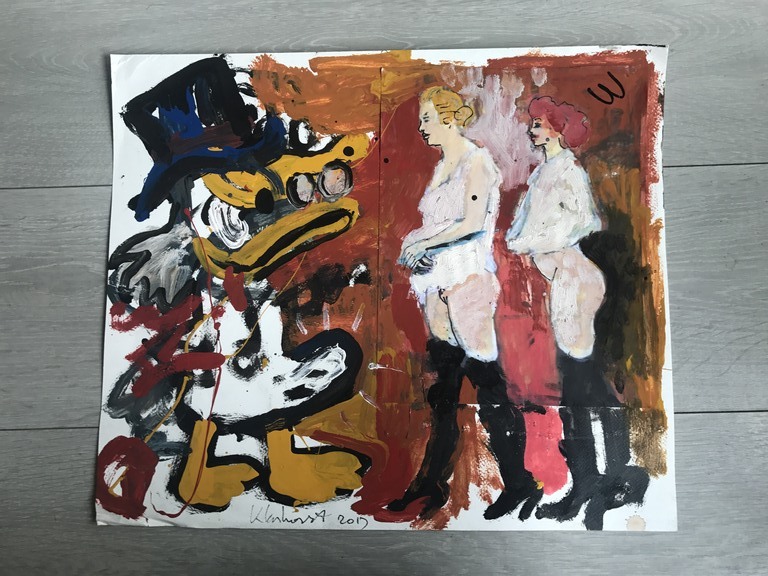 Peter Klashorst -origineel werk- oom Dagobert  kopen? Bied vanaf 1!