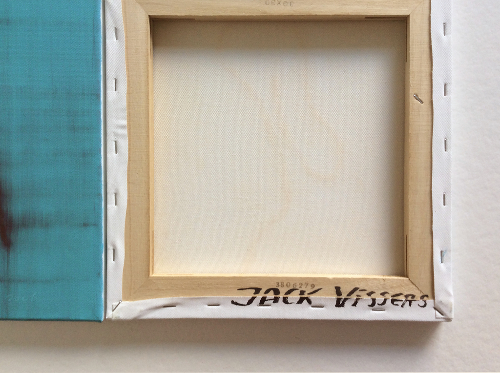Jack Vissers "Day Threads" - tableau van 4 schilderijen, in licht blauw kopen? Bied vanaf 45!
