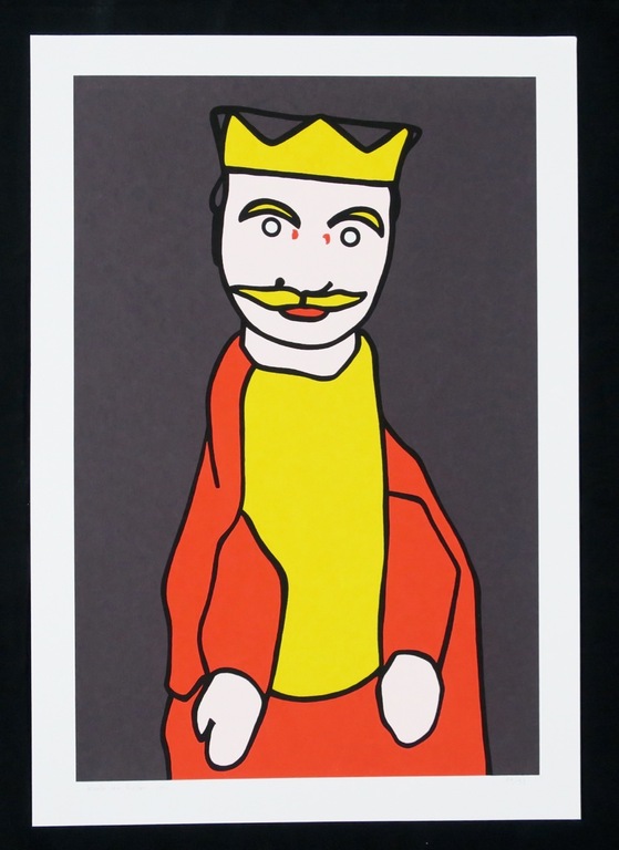 Lot met 2 zeefdrukken van Wouter van Riessen: Death en Kroon kopen? Bied vanaf 35!