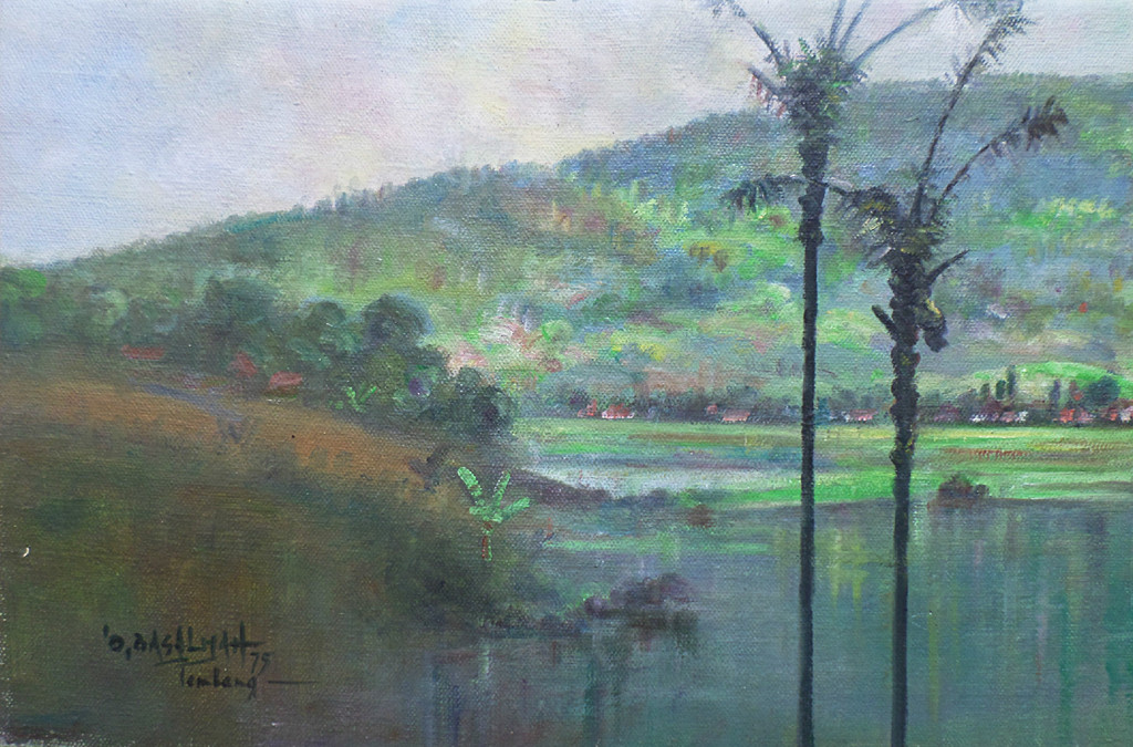 Omar Basalmah - Panorama rond Lembang, olieverf op doek kopen? Bied vanaf 70!