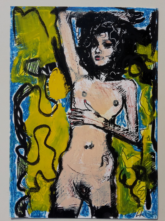 Peter Klashorst - Channa - gemengde techniek op papier - gesigneerd kopen? Bied vanaf 75!