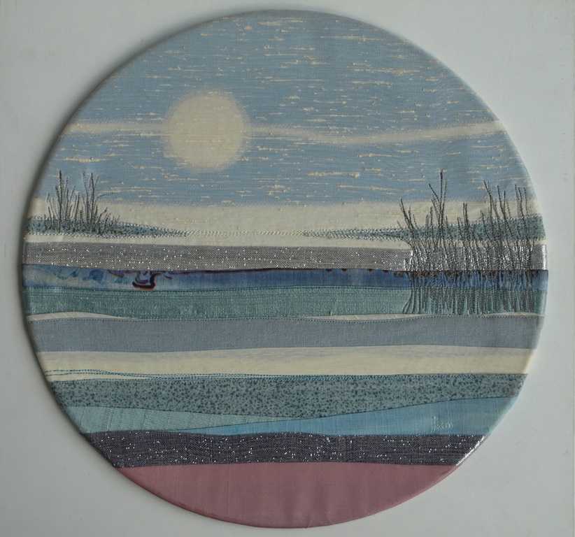 Joke Klaase : Textielkunst – Rietkragen in de winter – 1984  kopen? Bied vanaf 1!
