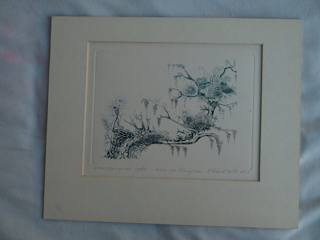 Kees de Ruijter : Ets , Wandbouquet – gesigneerd - 1982 kopen? Bied vanaf 10!
