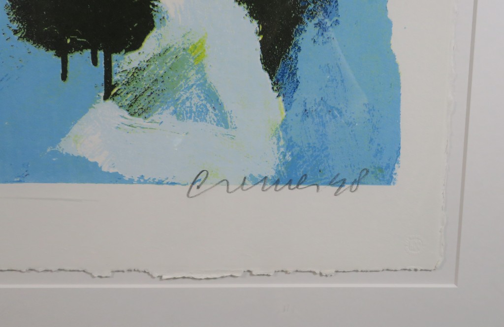 Jan Cremer: Zeefdruk, Blue Mountain Blue - Ingelijst (groot) kopen? Bied vanaf 300!