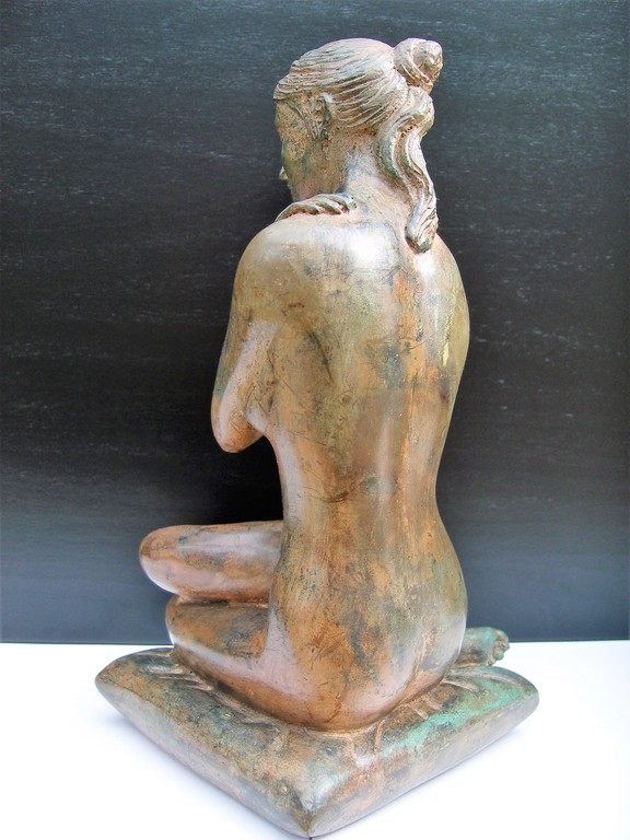 Pierre Chenet - Pierre CHENET: Zittend naakt in brons kopen? Bied vanaf 290!