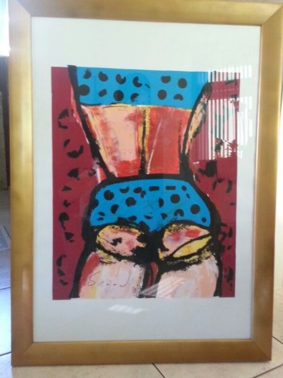 Bikini Girl zeefdruk in lijst kopen? Bied vanaf 200!