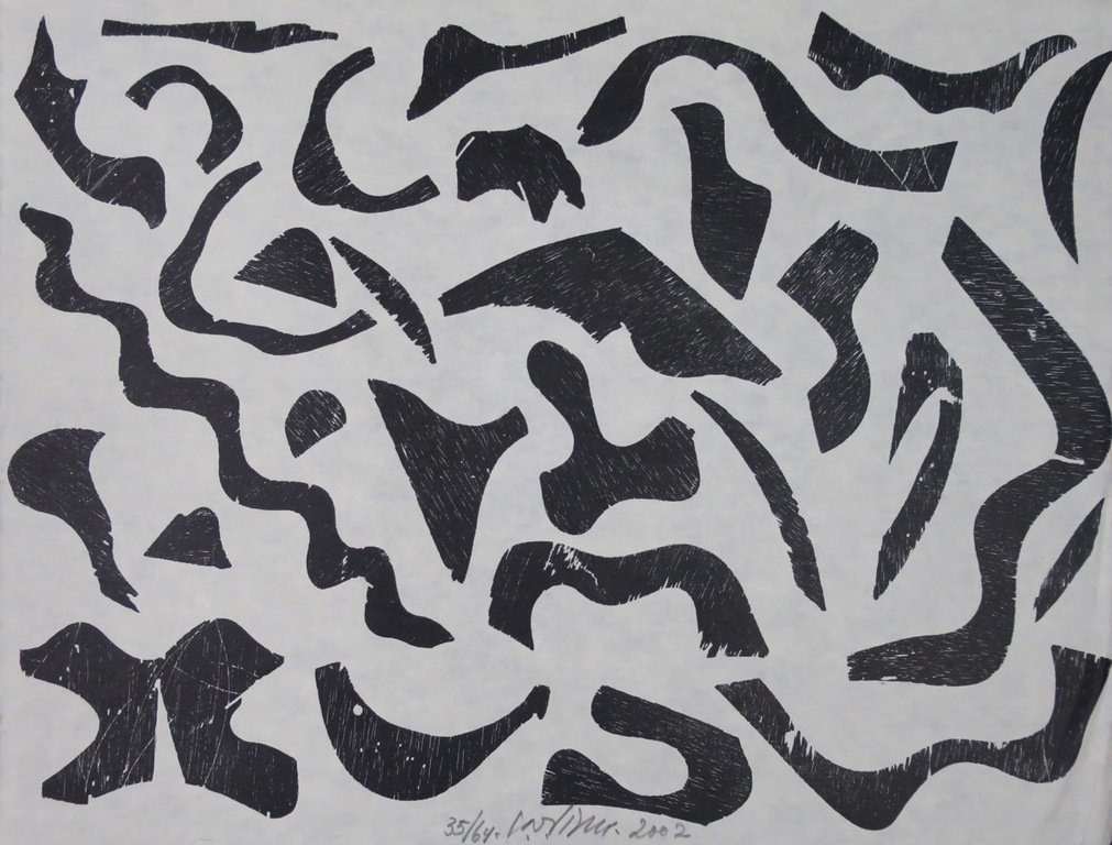 Carel Visser: Houtsnede op Japans papier, Z.T. (zwart) kopen? Bied vanaf 100!